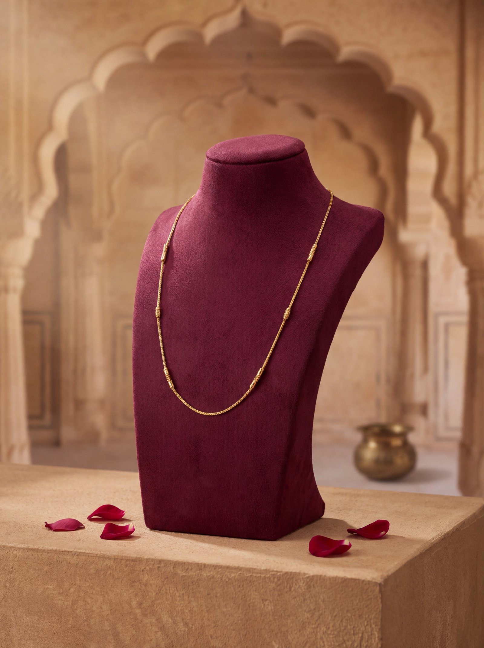 BARREL BEADS 9K CHAIN