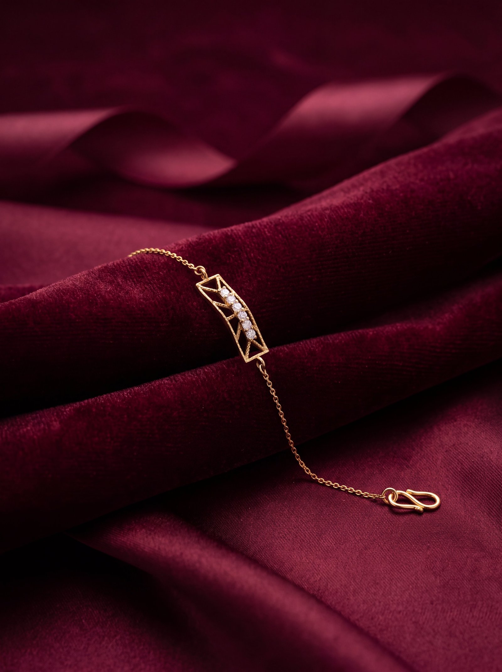 LATTICE BAR DIAMOND LADIES BRACELET