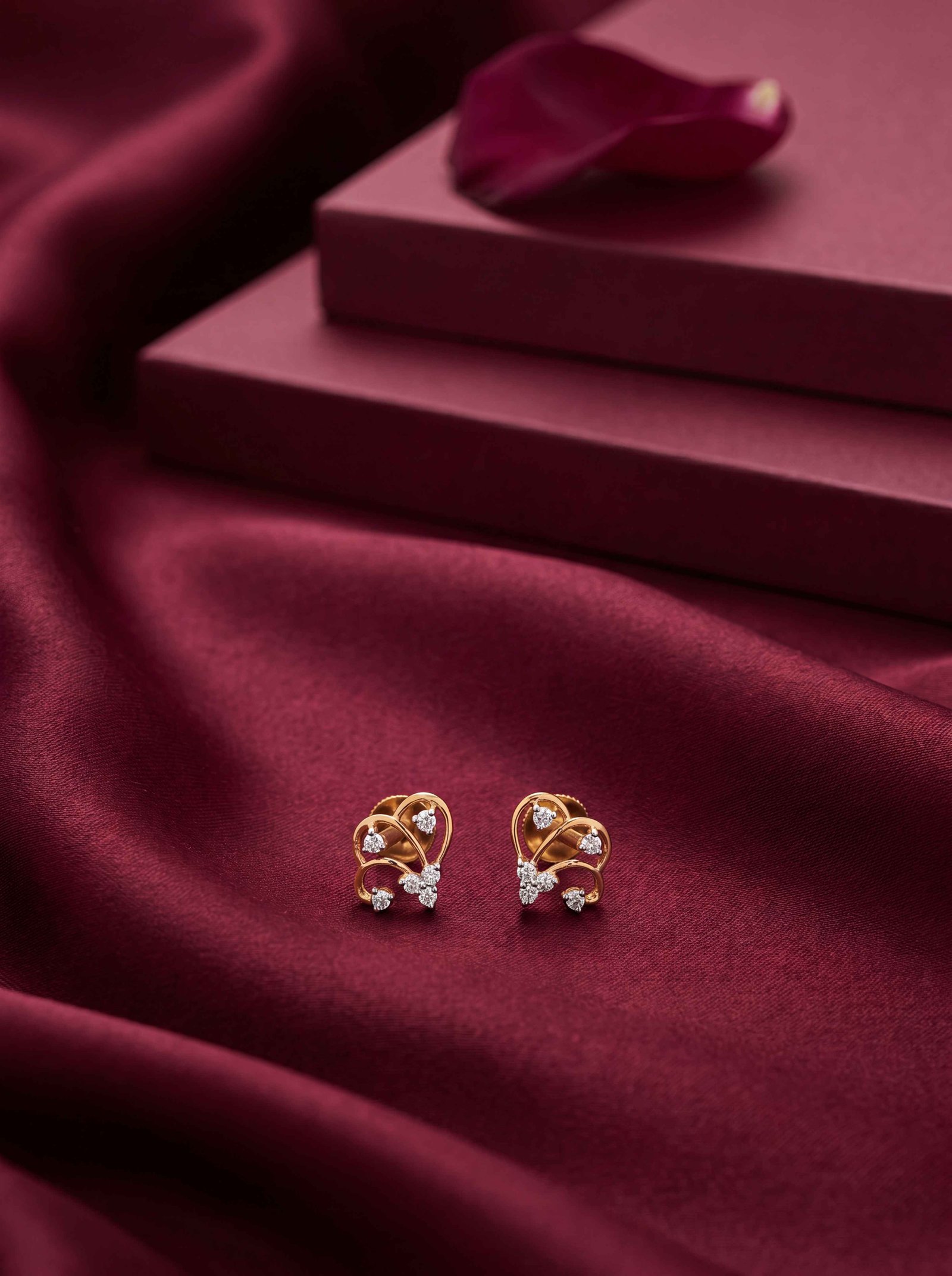 Wave cluster Diamond studs