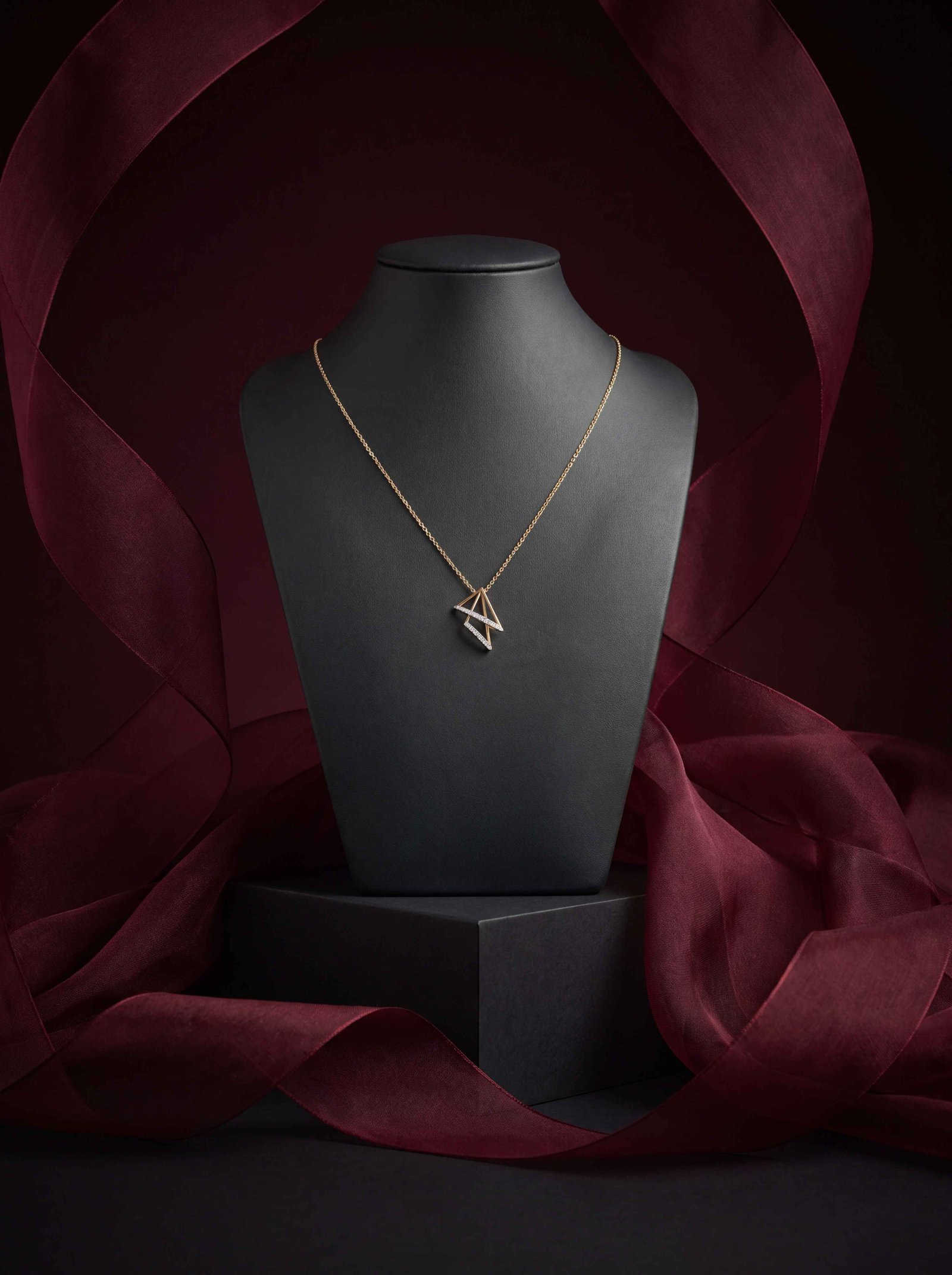Dual Triangle Diamond Necklace