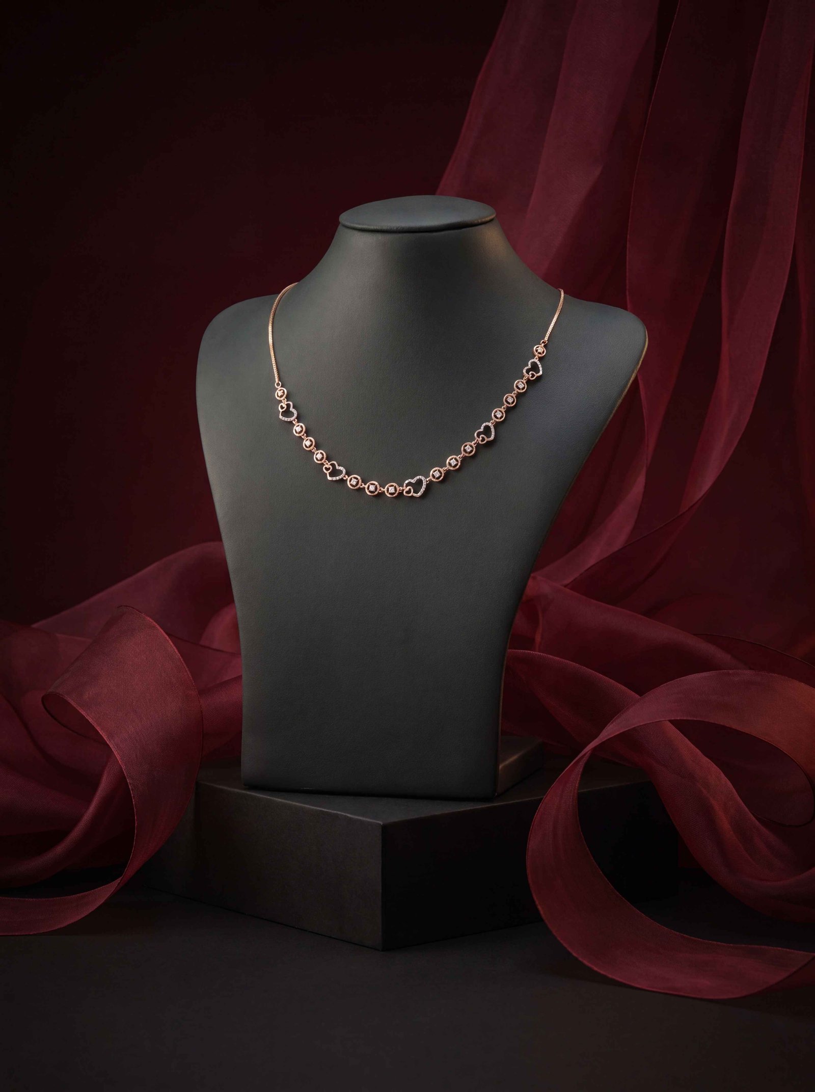 Open Heart Diamond Necklace