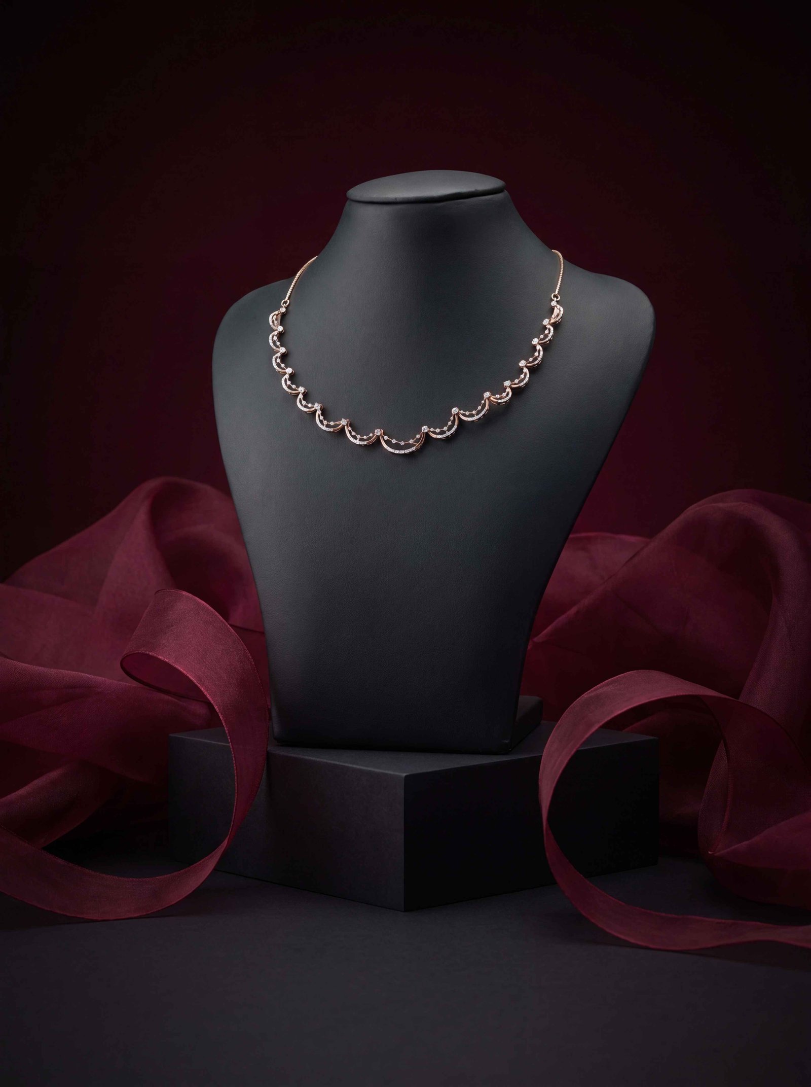 DUAL WAVE Diamond Necklace