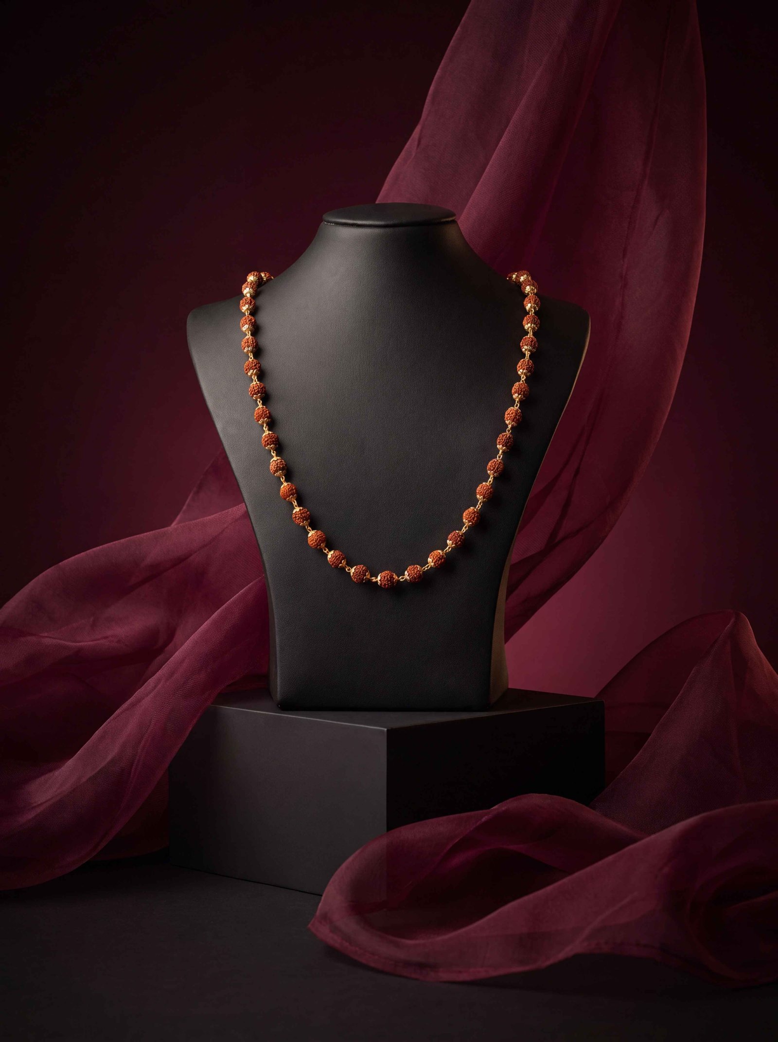 Rudraksham Silver Chain
