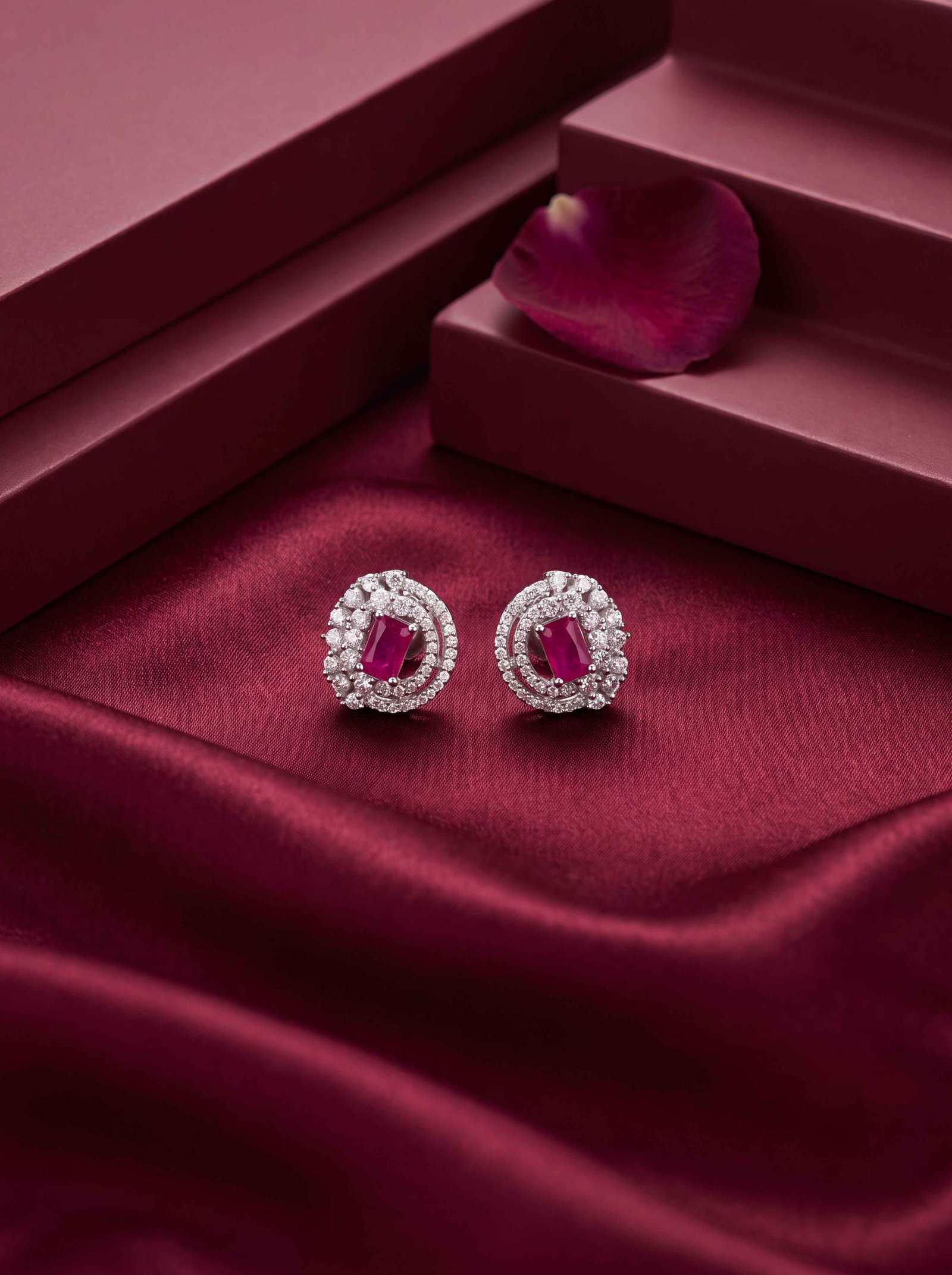 Double Halo Silver studs