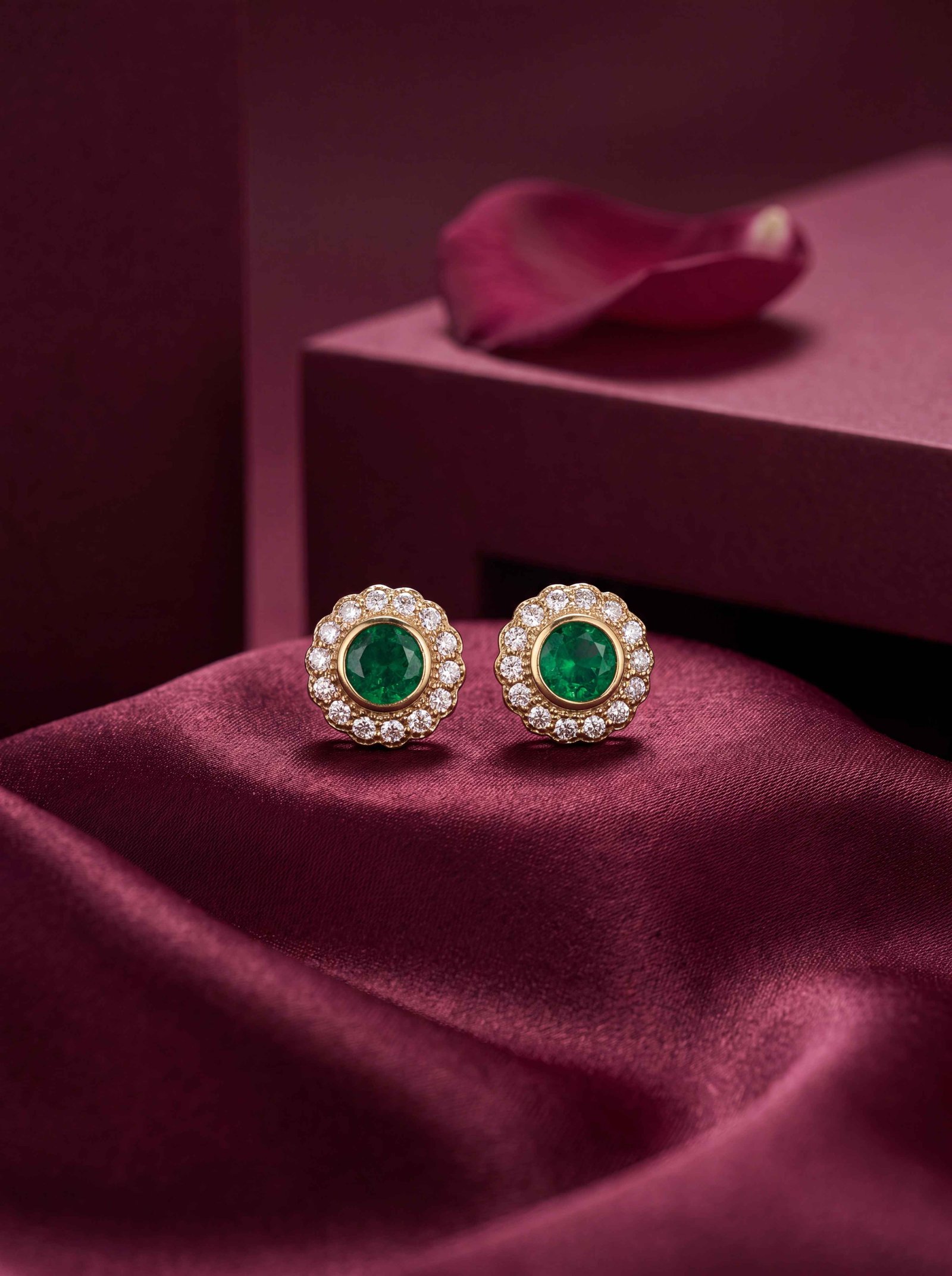 SILVER ROUND BEZEL STUDS