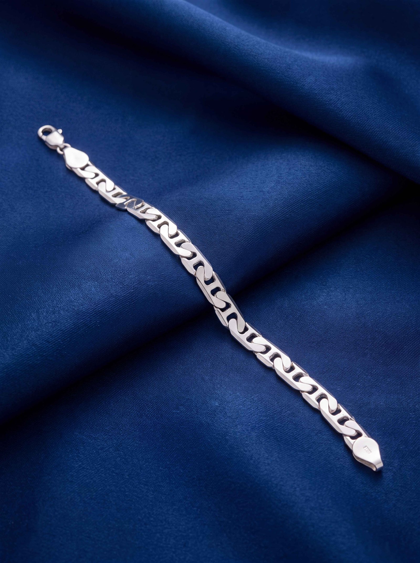 Anchor chain Silver bracelet