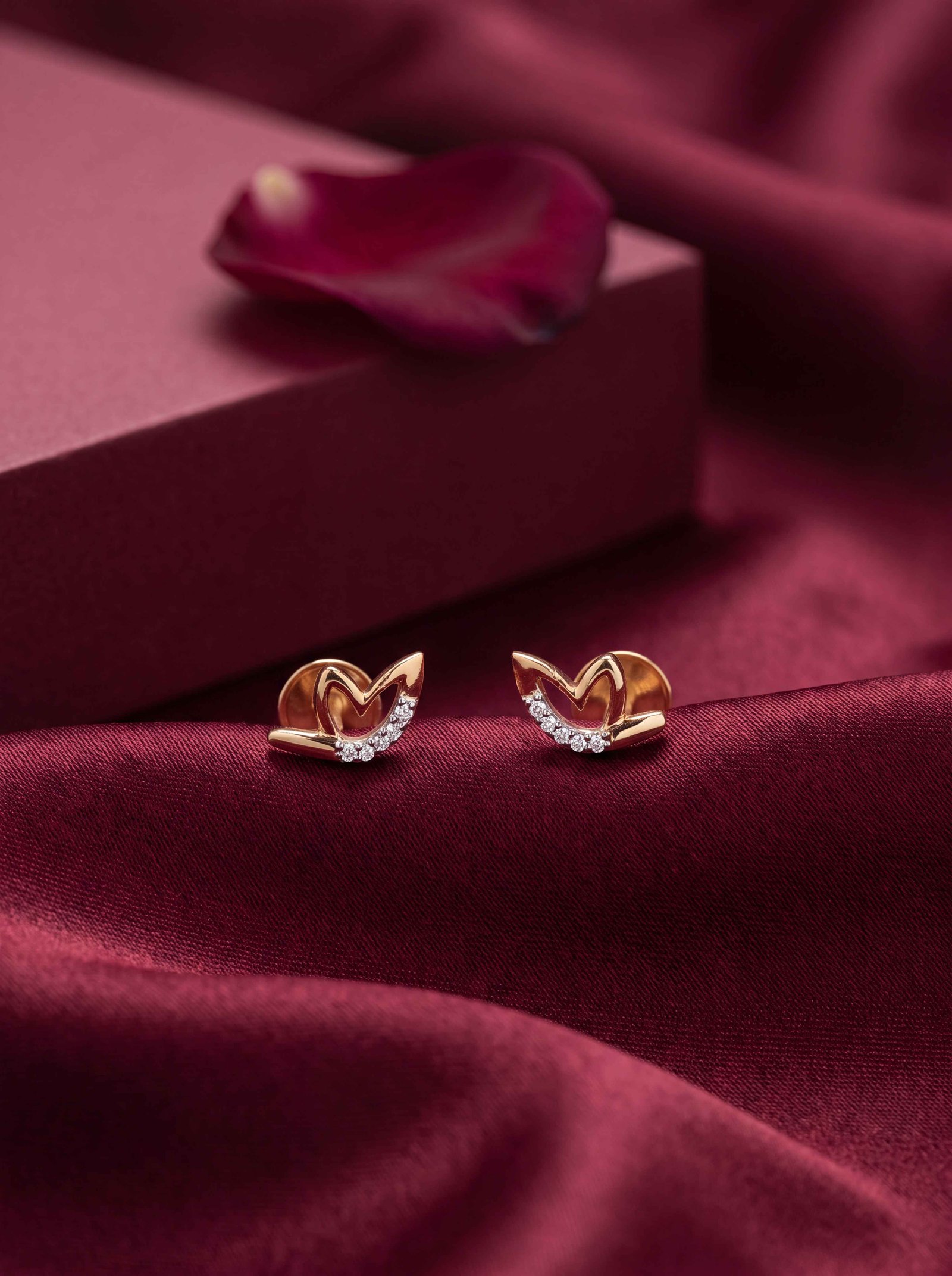 18K BUTTERFLY WINGS STUDS