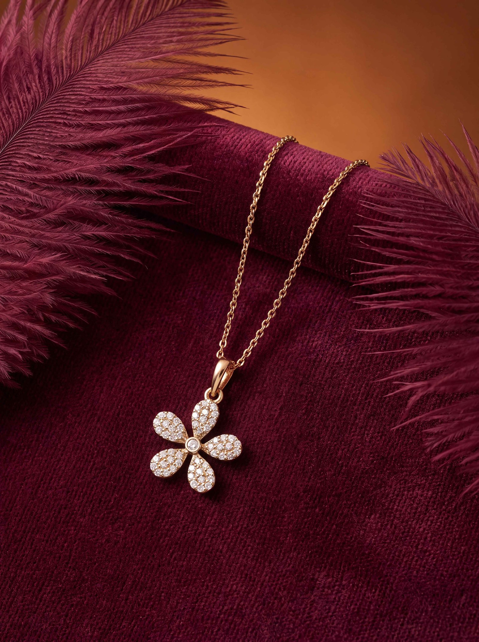 FLORAL CLUSTER DIAMOND PENDANT