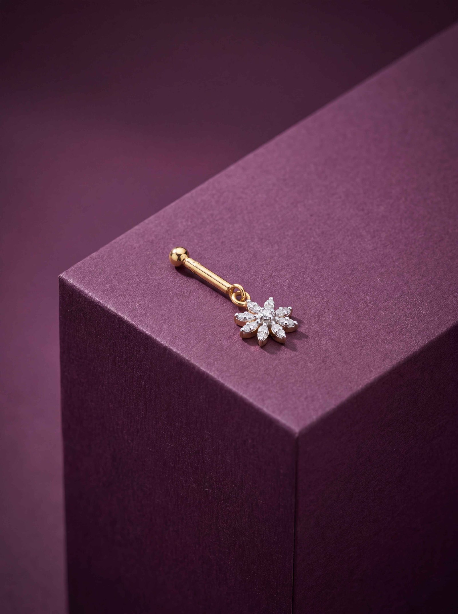 FLORAL CLUSTER DIAMOND BUGADI