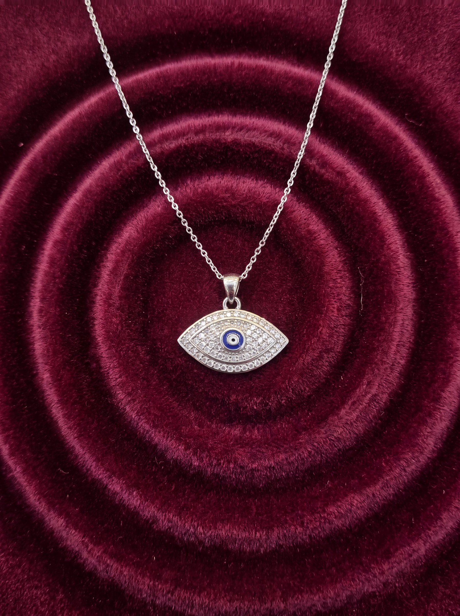 EVIL EYE CHARM SILVER PENDANT