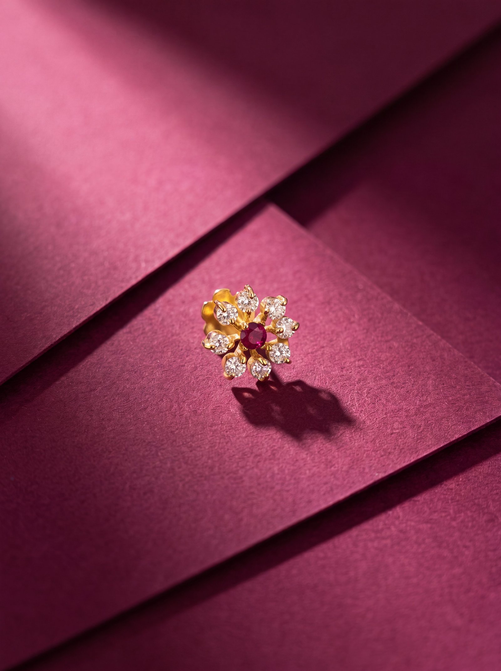 FLORAL 18K NOSESTUD